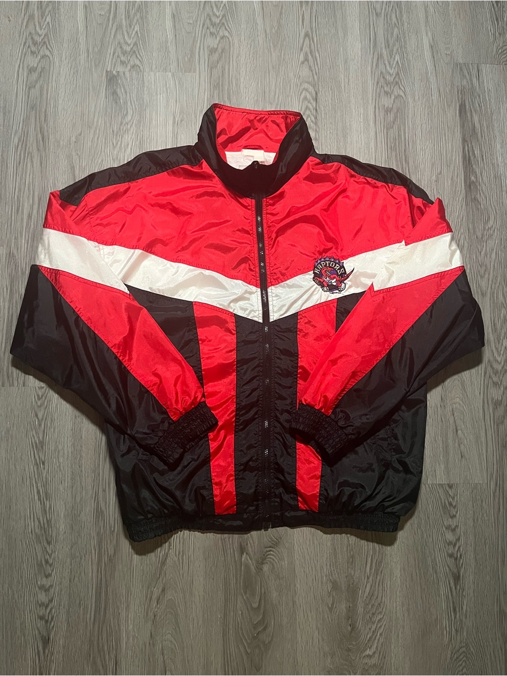 90s Toronto Raptors 1994 vintage windbreaker full zip jacket NBA basketball XL